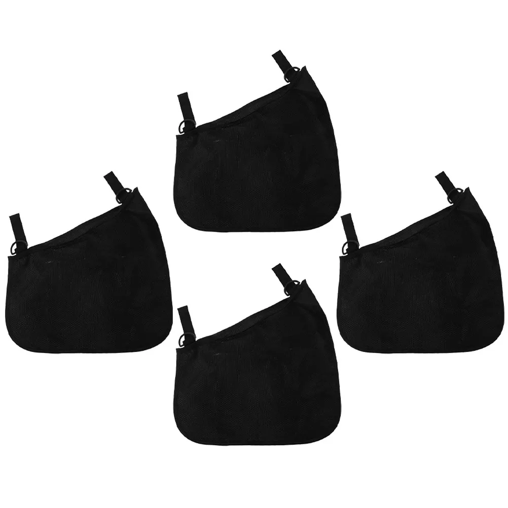

4pcs Baby Stroller Hanging Mesh Bag Storage Organizer For Diaper Milk Bottle Pacifier Portable Side Sling Pouch Stroller Storage