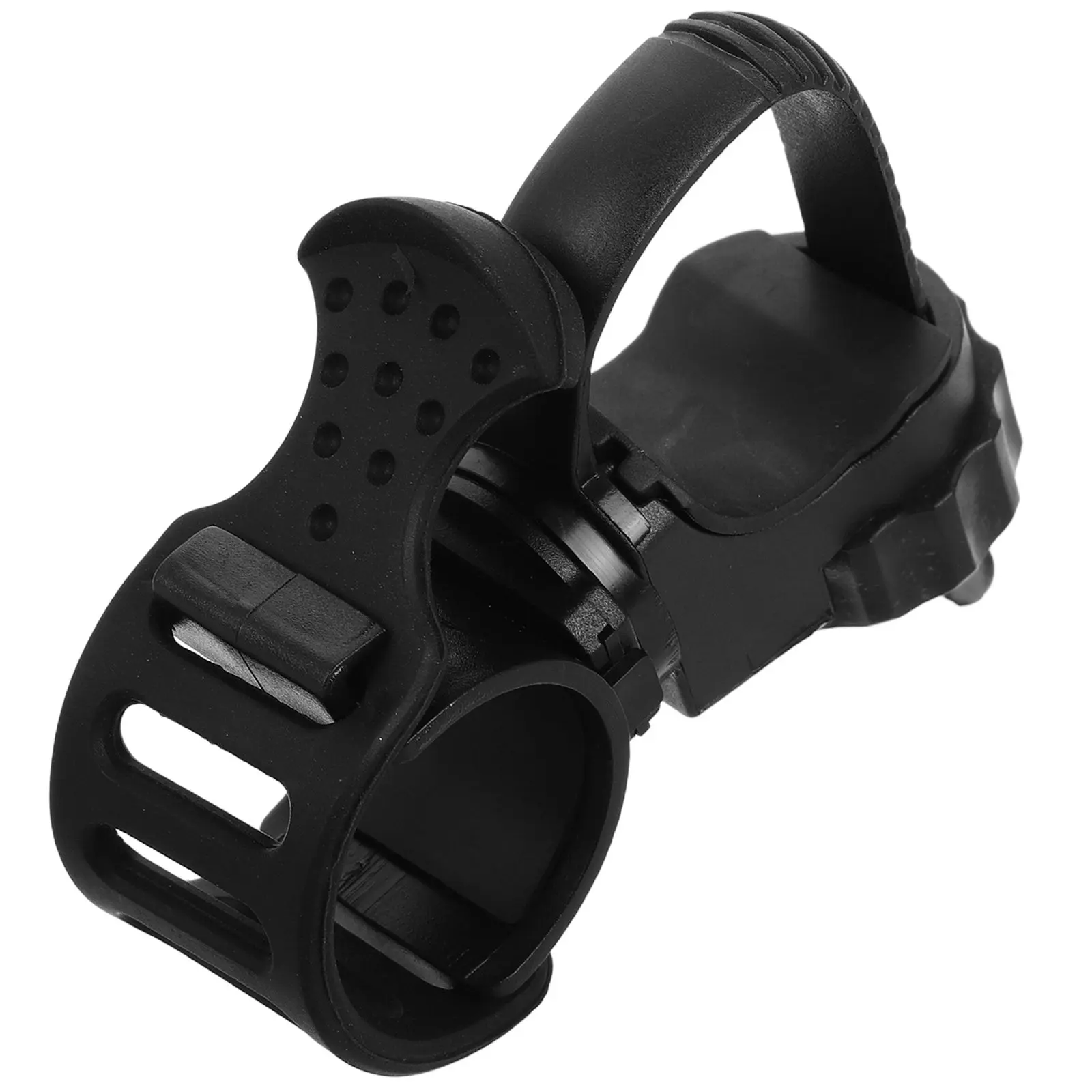 

360 Degree Adjustable Flashlight Holder Mount for Bicycle Handlebar Universal Torch Bracket Compact Lightweight Front Light