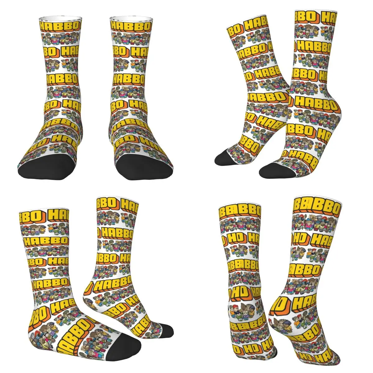 Game Habbo Hotel Socks Harajuku High Quality Stockings All Season Long Socks for Man Woman Valentine's Day Gifts
