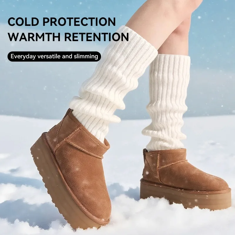 

New Lolita Leg Warmers Women's Long Socks Wool Knitted Foot Cover Arm Warmer Y2K Autumn and Winter Crochet Heap Socks Boot Cuffs