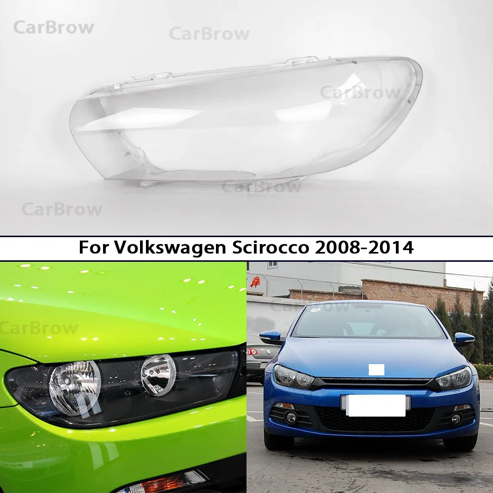 

For Volkswagen VW Scirocco 2008-2014 Transparent Headlight Bulb Lens Assembly Protective Cover Replacement Headlamp Housing