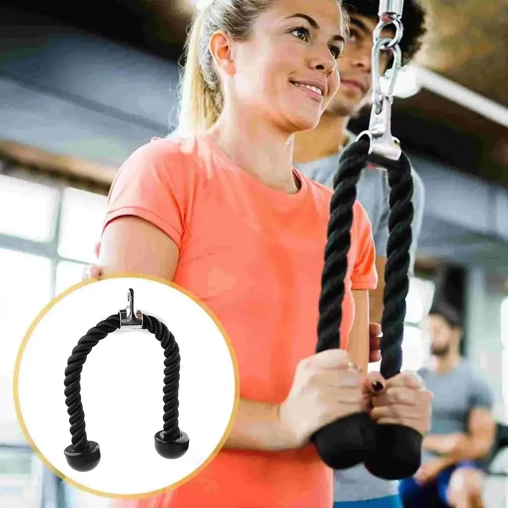 

Portable Triceps Pull Down Rope Heavy Duty Stable Gym Pulldown Rope Multi-Use Nylon Training Tension Rope Gym Workout