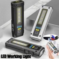 Mini Dual-Source Aluminum Alloy Flashlight TYPE-C Fast Charge Multi-functional Work Light with Magnet Emergency Flashlight