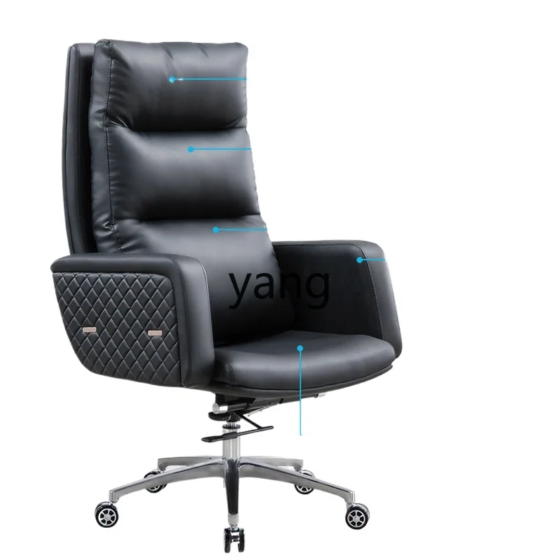 

LH Conference Business Leather Chair Backrest Office Chair Recumbable Household Lift Swivel Chair