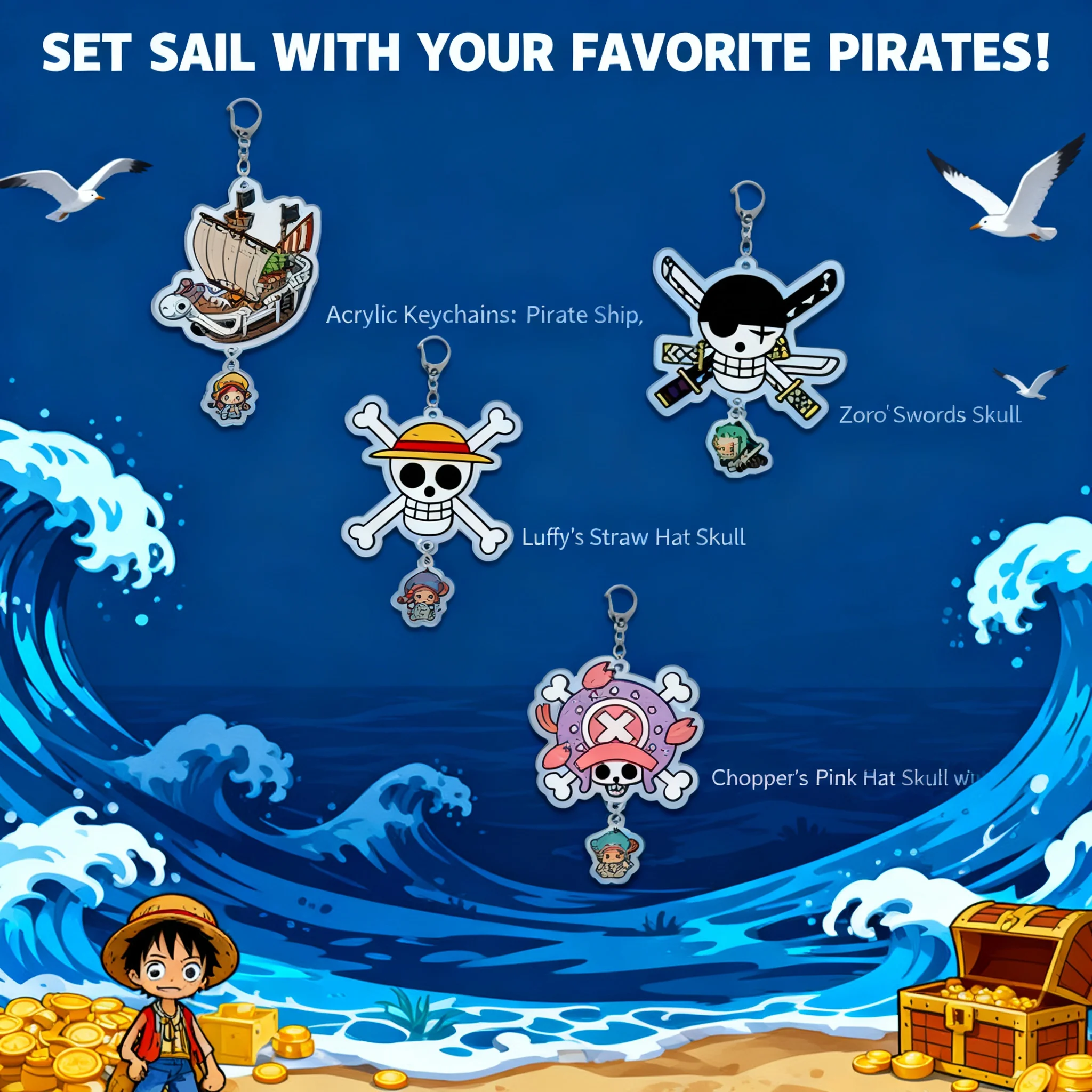 

Акриловый брелок для ключей в стиле аниме One Piece с Луффи и Зоро, милые подвески-аксессуары, в наличии, готовы к отправке, оптовые заказы, быстрая доставка.