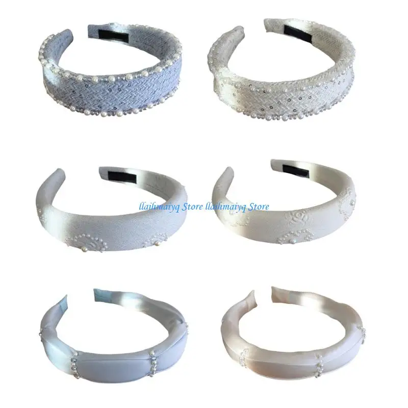 

573B Elegant Headbands for Women Delicate Beads Hairband Party Headwear Hairpiece For Brides Parties Guests And Daily Use
