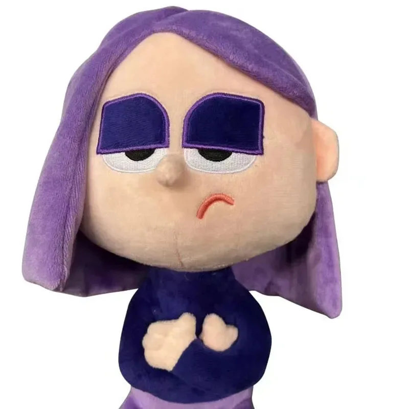 25cm Duolingo Purple Girl Cartoon Animation Cute Stuffed Girl Plush Toys A Birthday Gift for Children