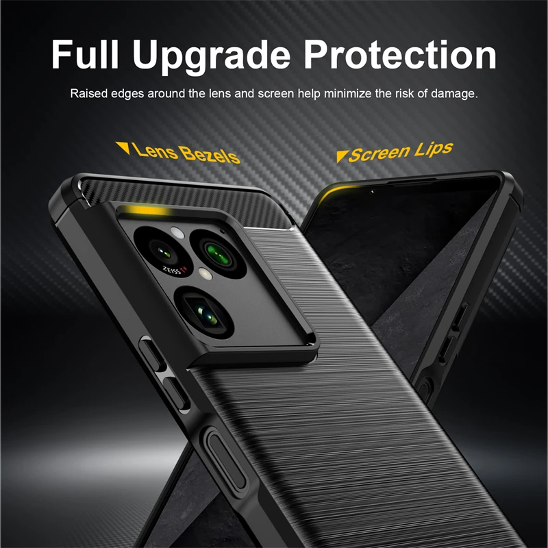 Funda para Sony Xperia 1 VIII, Carcasa Antigolpes de Silicona Suave con Fibra de Carbono para Sony Xperia 1 VIII