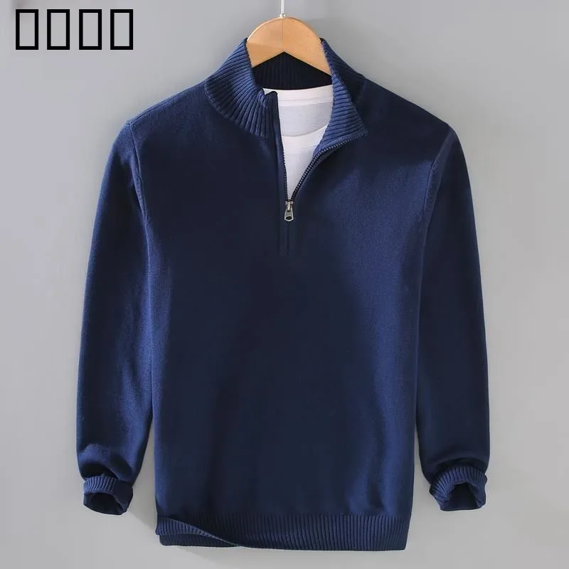 

Slim Fit Long Sve Knitwear Men's Casual Stand Collar f Zip Faionable Slimming Small Fraance Sle Autumn Winter New...