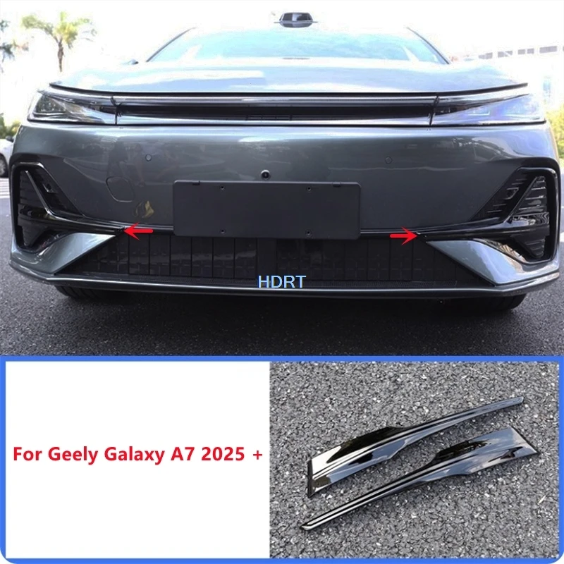 

For Geely Galaxy A7 2025 + Car Style Front Bumper Fog Light Lamp Eyebrow Trim Protector Decoration Accessories Exterior Sticker