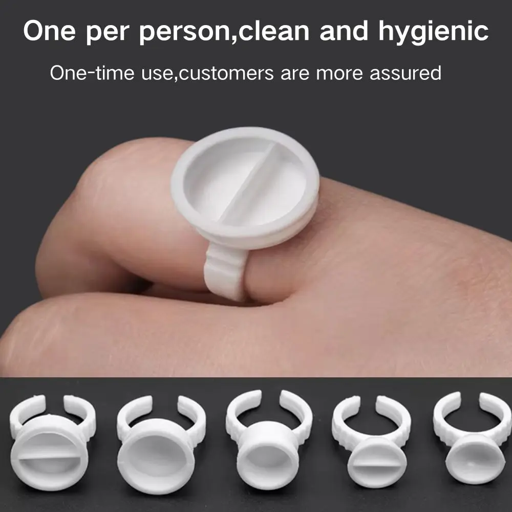 

100pcs Disposable Plastic Tattoo Microblading Ink Pigment Ring Cup Permanent Makeup Artists