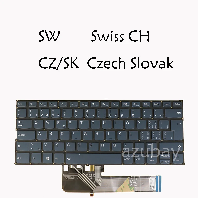 لوحة مفاتيح بإضاءة خلفية لهاتف لينوفو ، 530ss-14arr ، 530ss-14ikb ، 15ikb ، 530ss ، me ، me ، me ، blue ، swiss ، Czech