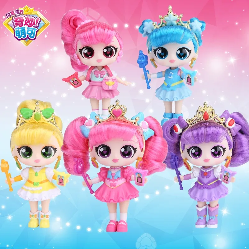 

Catch! Teenieping Shiny Sapphire Princess Doll Toy for Girls Birthday Gift Gemstone Decorated Doll Collectible Figure