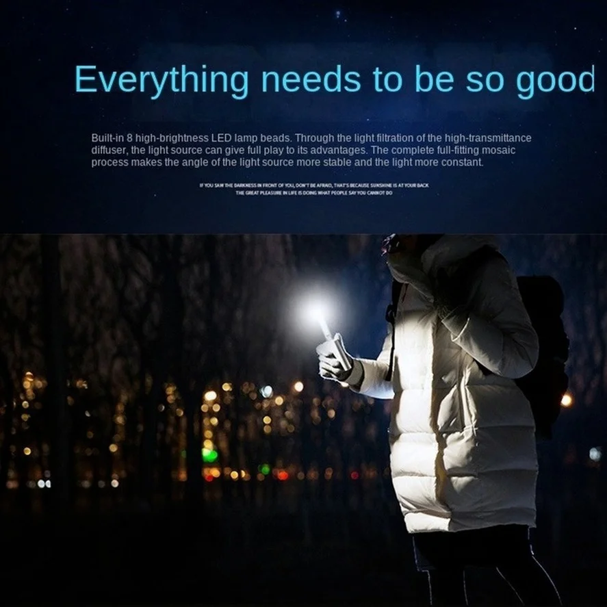 PwwQmm Mini USB LED Table Lamp Portable Reading Desk Light For Camping Power Bank Notebook 8Leds Book Night lights Flashlight