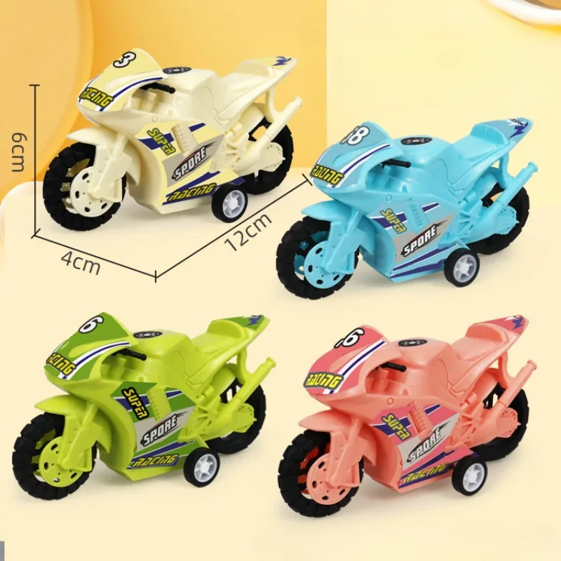 Kinderspiel zeug Auto ziehen einfarbige Motorrad Junge Motorrad Modell Ornamente Kindergarten Spielzeug Weihnachts geschenke für Jungen zurück