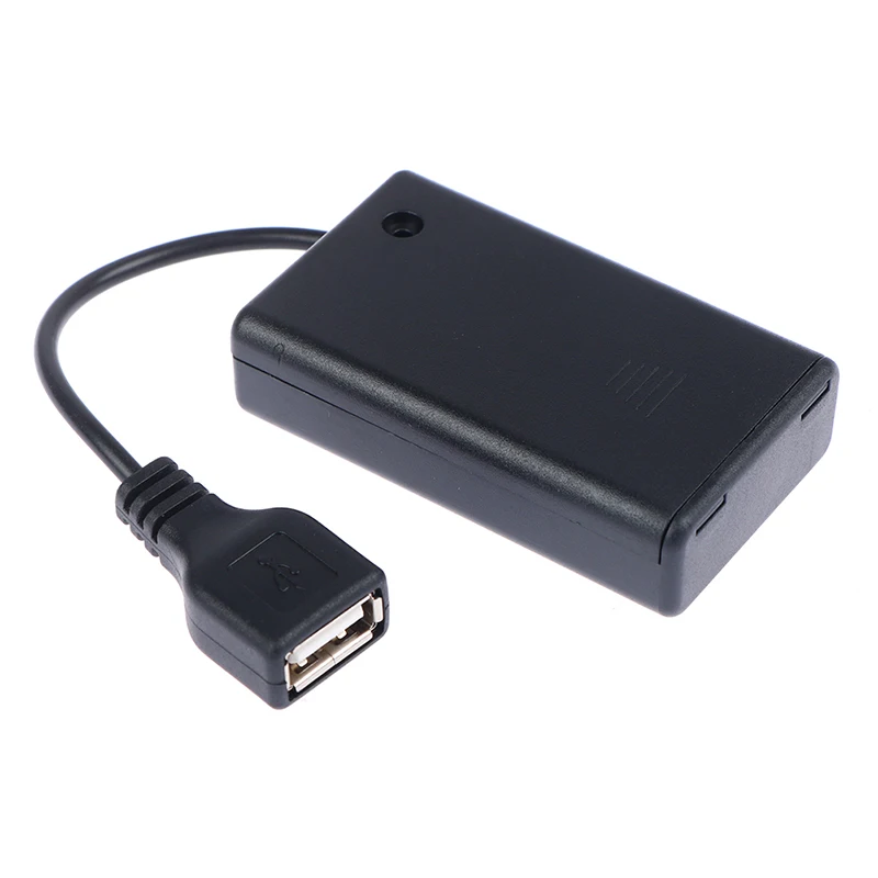 Imagem -03 - Suporte de Bateria Portátil Mini aa Aaa Storage Box Case Fonte de Alimentação Usb Caixa de Bateria para 5050 3528 2835 Led Strip Light 1pc