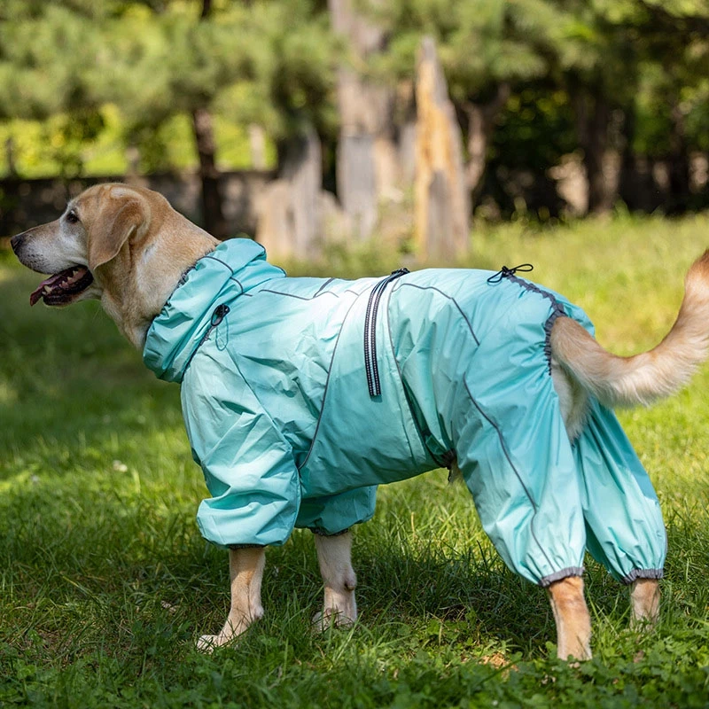 Dog Raincoat for Large Dogs Soft Breathable Snow-Proof Windproof Pet Rain Jacket Safety Waterproof Outdoor Dog Coat with Legs