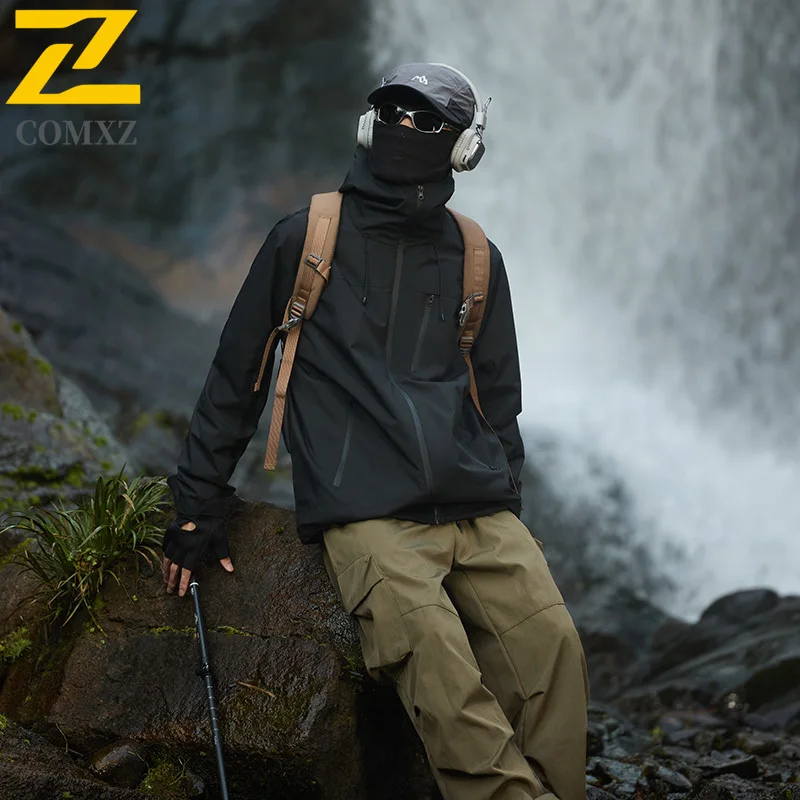 

Spring Soft Shell Charge Jacket 2025 New Couple Outdoor Mountaineering Windproof and Waterproof Coat Color Blocked Windbreaker