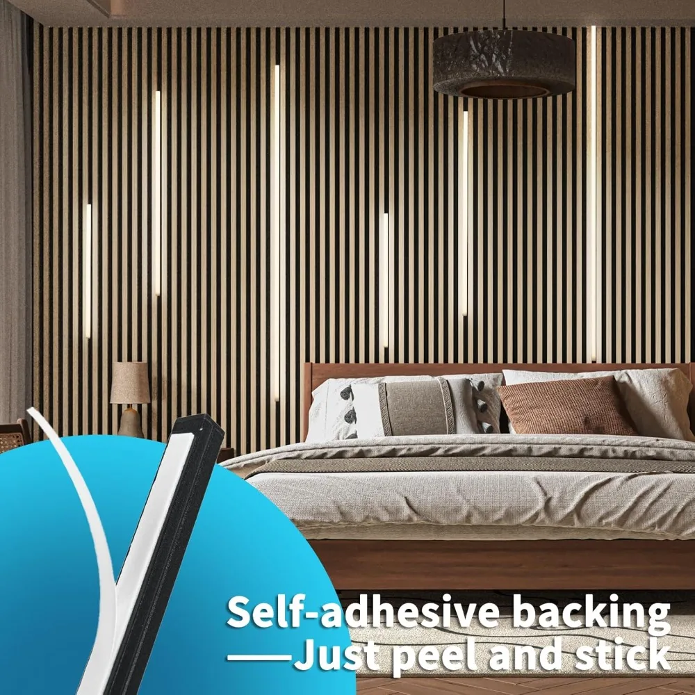 Комплект светодиодного встраиваемого освещения - 6 шт. Самоклеящийся белый светодиодный светильник с интеллектуальным переключателем, сенсорный переключатель 3000 К для Wood Sla