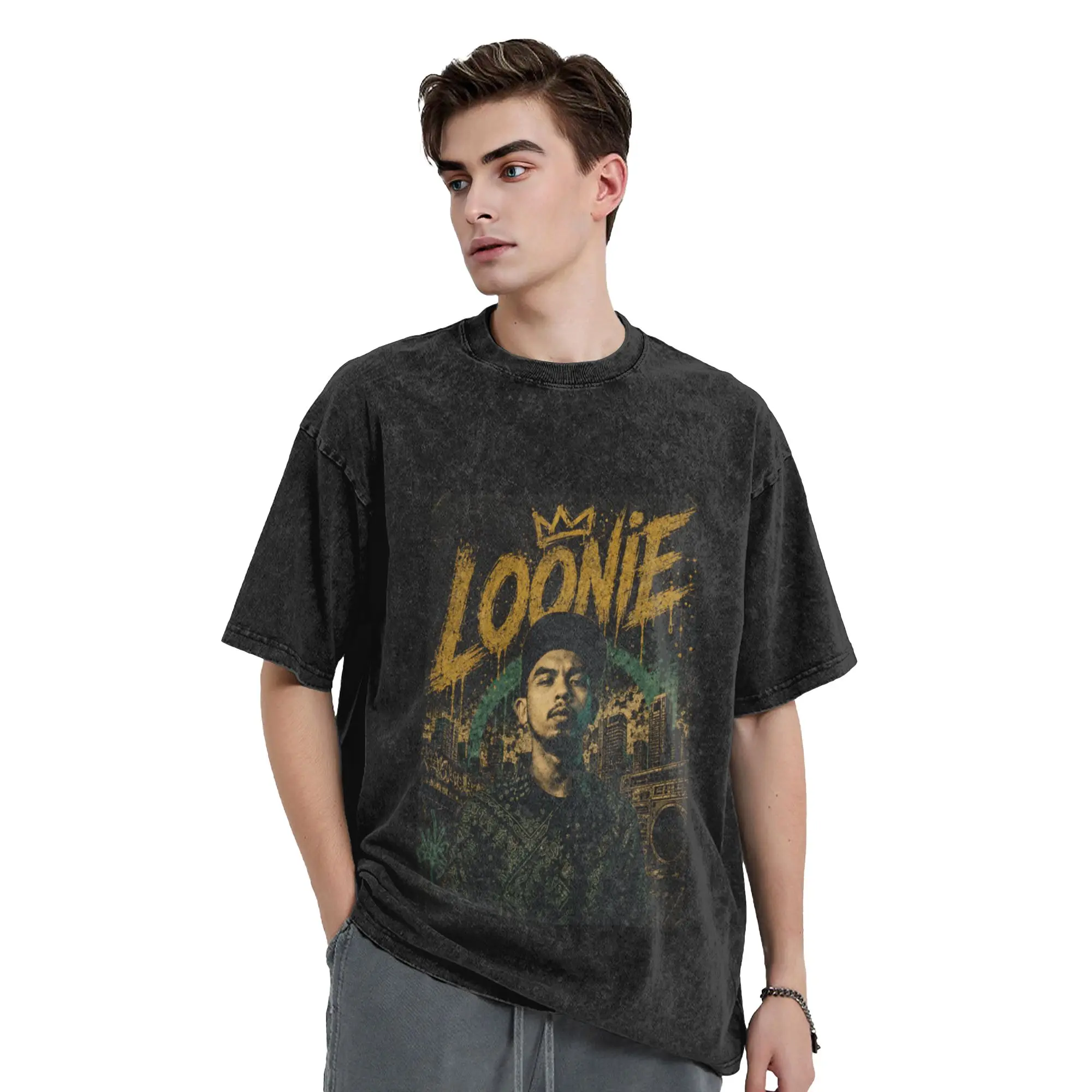 Pinoy Hip Hop Artist - Loonie  Hari ng Tugma  Unique Cool A Washed T Shirt Men's Women's Oversized Cotton Tees Tops