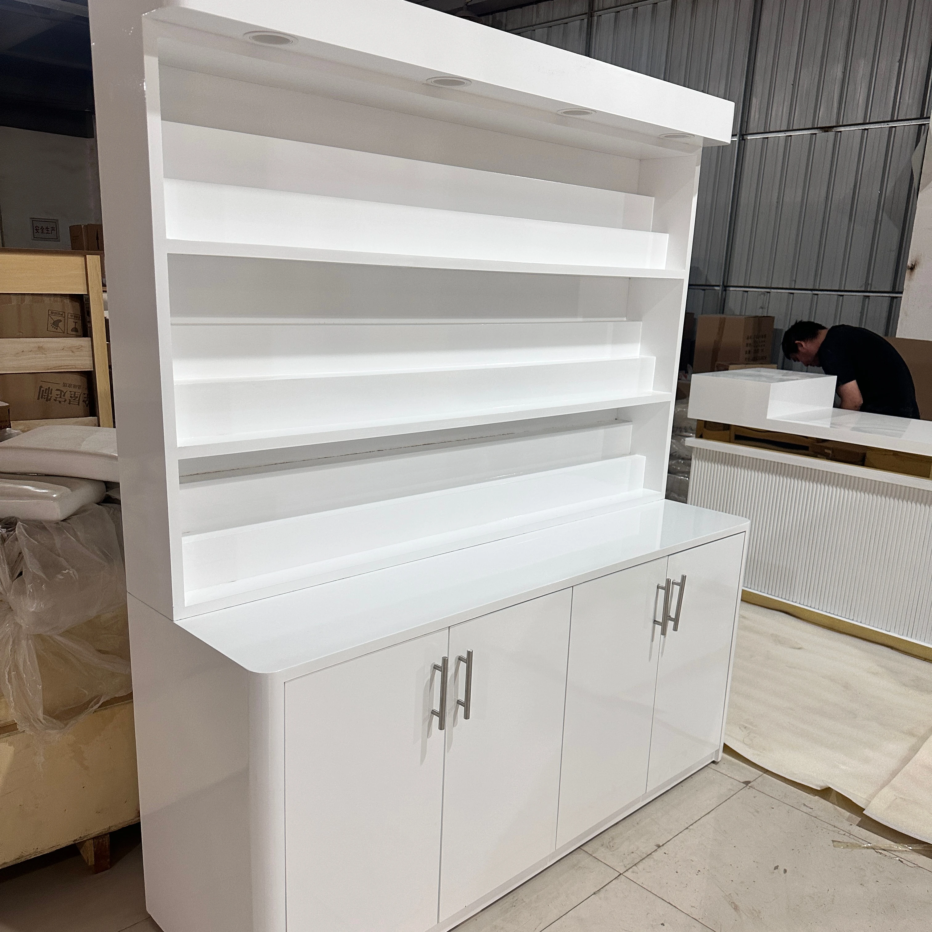 

Bomacy New White Simple Style Nail Polish Display Stand for Nail Salon