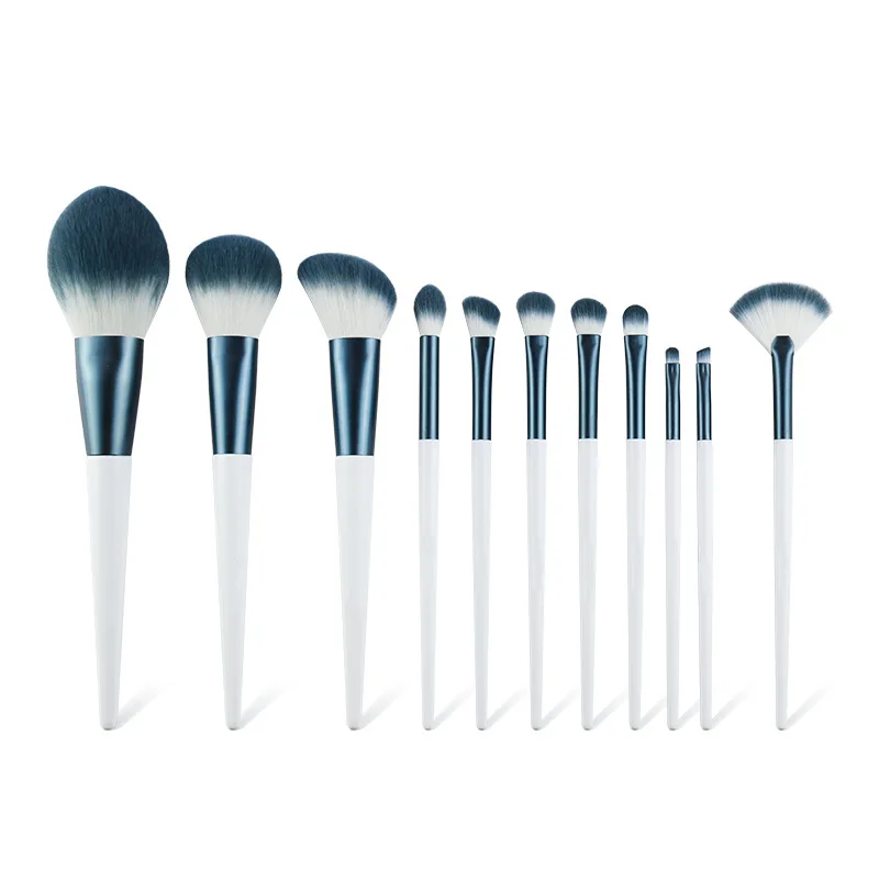 Joact New 11 Light Blue Makeup Brush Soft Hair Set Full Set Of Eye Shadow Powder Blush Brush Beauty Tools