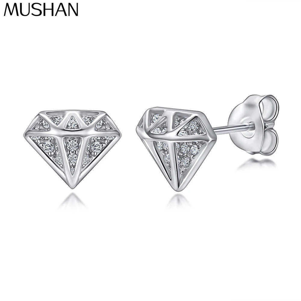 

Серьги-гвоздики MuShan из стерлингового серебра 925 пробы с подвесками, высокоуглеродистыми бриллиантами, в стиле бохо, элегантные, для женщин, изысканные ювелирные изделия