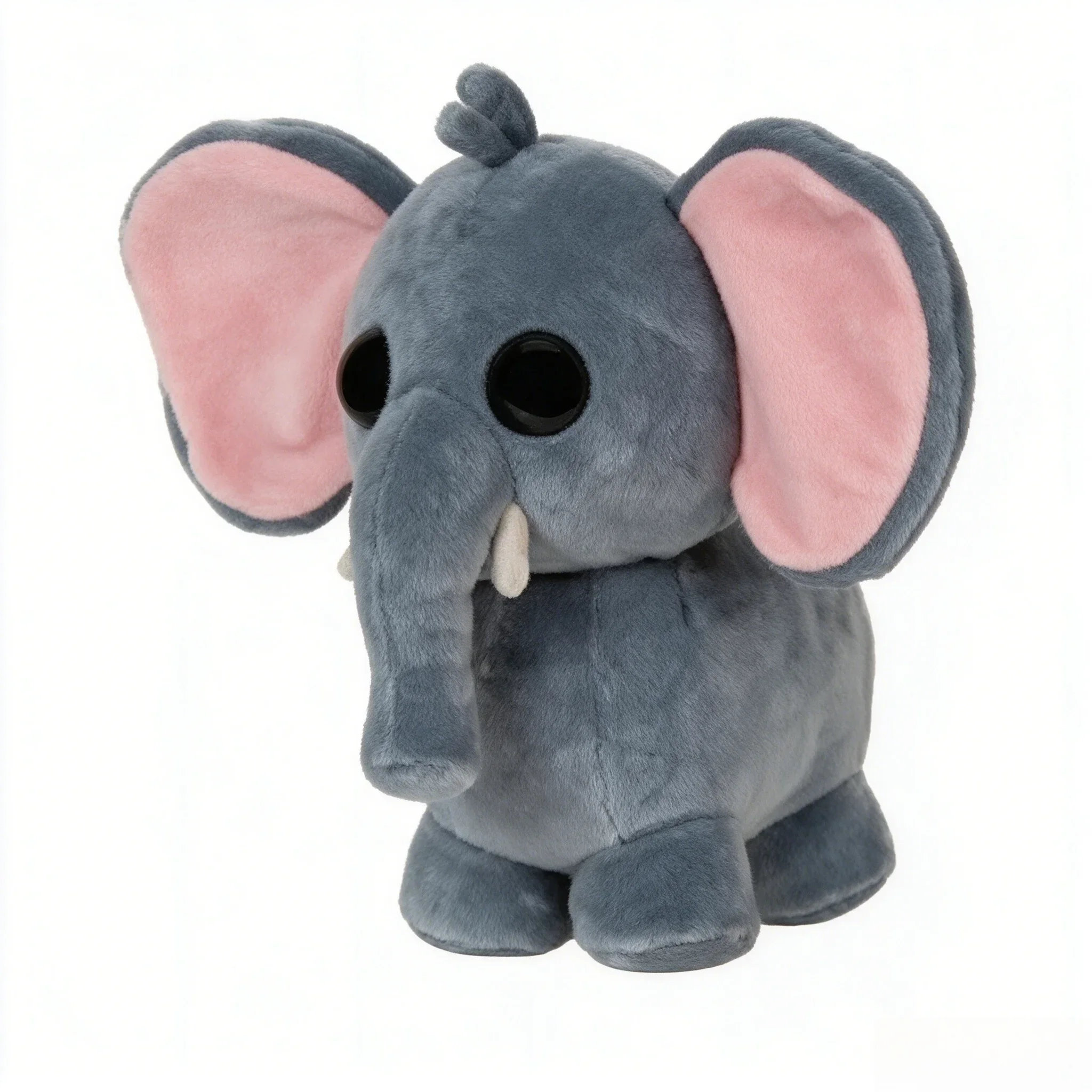 20cmSoft Big Eyes Grey Elephant Stuffed Animal Cute Plush Elephant with Pink Inner Ears Bedroom Decor Kids Birthday Holiday Gift