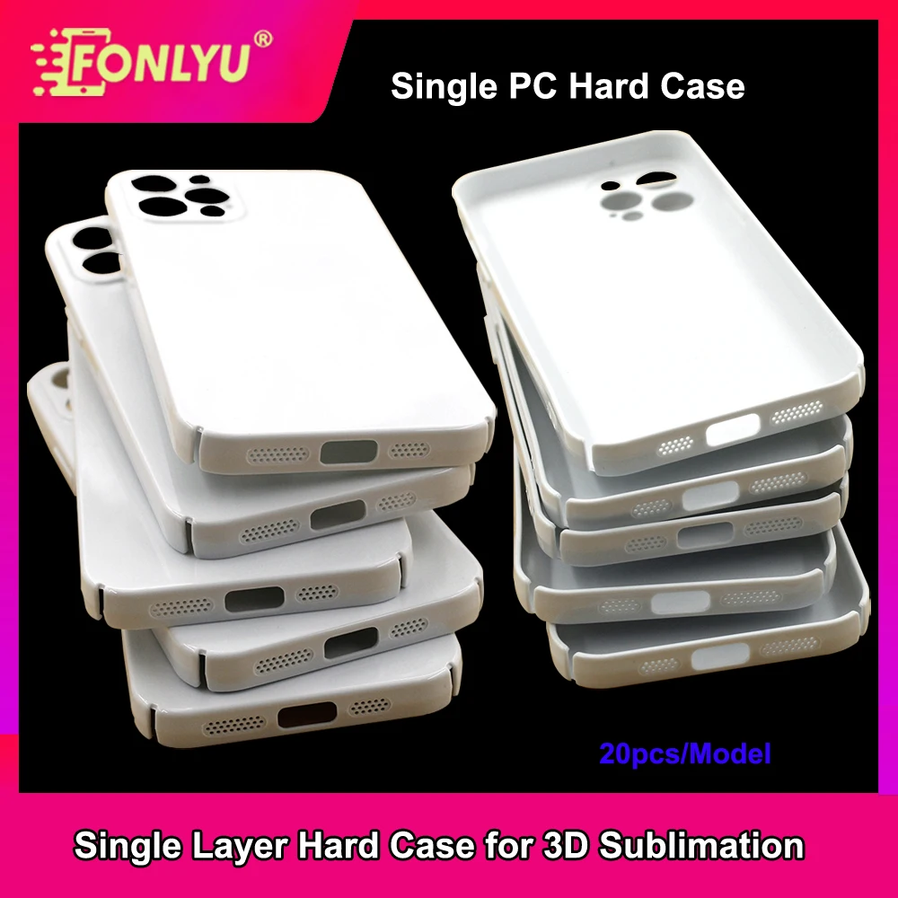 

FONLYU 20pcs 3D Full Wrapped Film Sublimation Phone Cases for iphone 17 16 pro 11 12 13 14 15 pro Max Glossy Case Exact hole