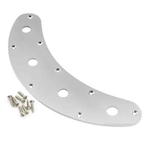 Musiclily Pro Steel 4-Hole Bass Control Plate for Music Man Style Electric Bass