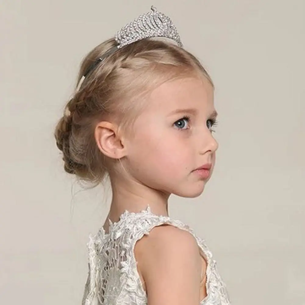 High-grade Crystal Hair Clips Act of Role of Queen with Comb Bride Headdress Hair Hoop Princess Diamond Crown Headband Headwear