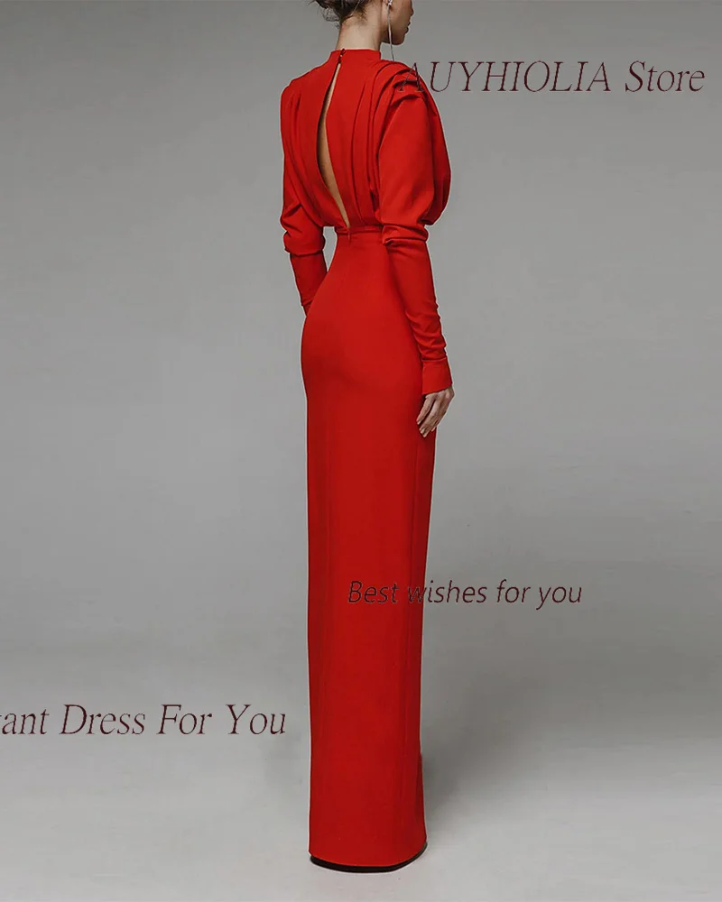 Crepe Long Evening Dresses Sexy Women 2024 정장원피스 Vestidos de festa Elegant Straight Floor Length Formal Cocktail Party Gown