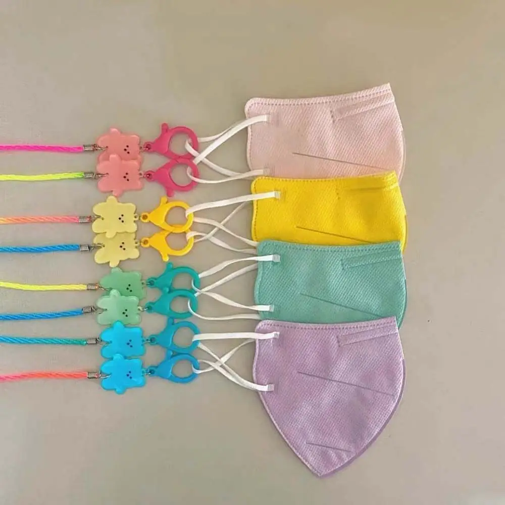 Farbverlauf Bär Hängenden Hals Anti-verloren Gläser Kette Kind Maske Lanyard Sonnenbrille Lanyard Kinder Maske Kette Maske Seil