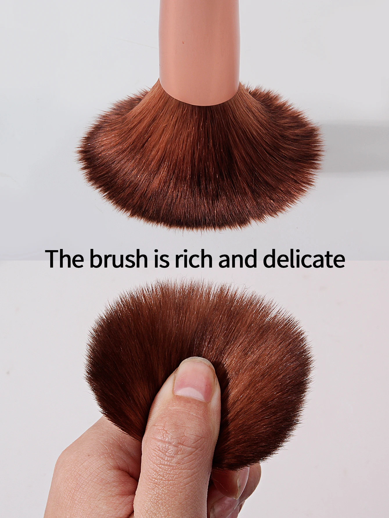 قطعة واحدة من فرشاة الأظافر الاحترافية، فرشاة غبار الأظافر، تلميع الأظافر، فرشاة تنظيف وإزالة الغبار، أداة أظافر متعددة الوظائف #3