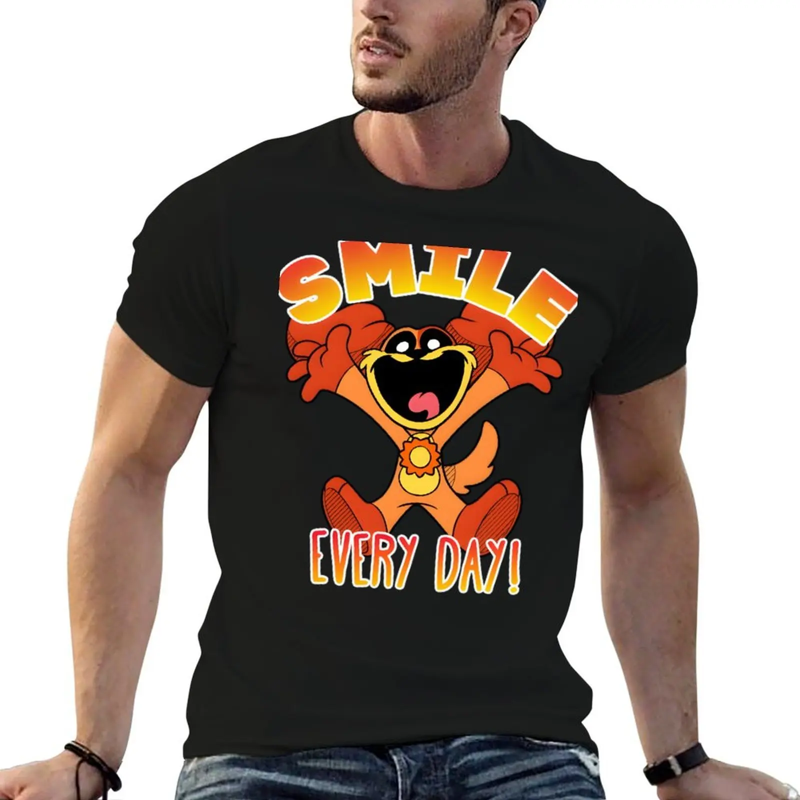 

Dog Smile T-Shirt anime t shirts for man cotton t shirt pack T-Shirt
