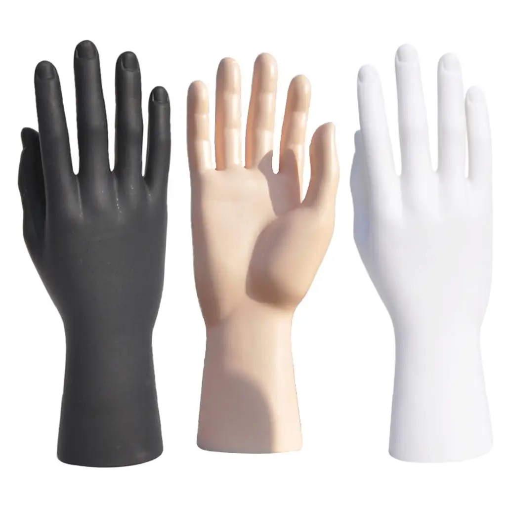 Mannequin Hand Jewelry Ring Display Tower Durable Plastic Glove Model Stand for Retail and Home Organization
