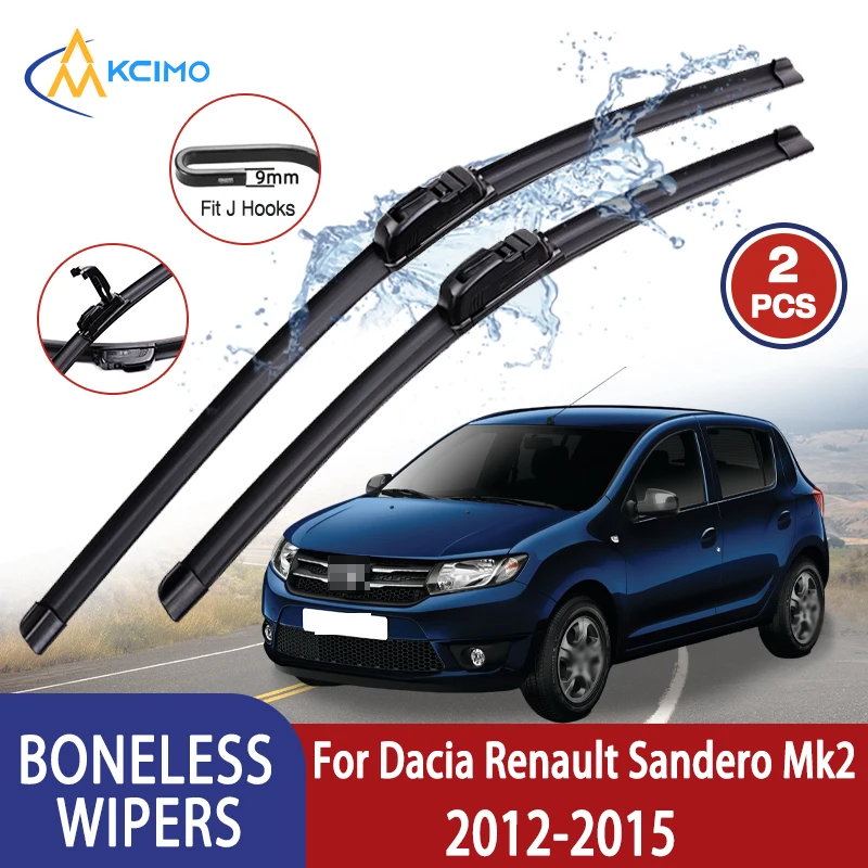 Kcimo Für Dacia Renault Sandero 2012-2015 Auto Wischer U-typ Weiche Gummi Ohne Knochen Wischer HD Leise langlebig Automotive Wischer 22 "+ 20"