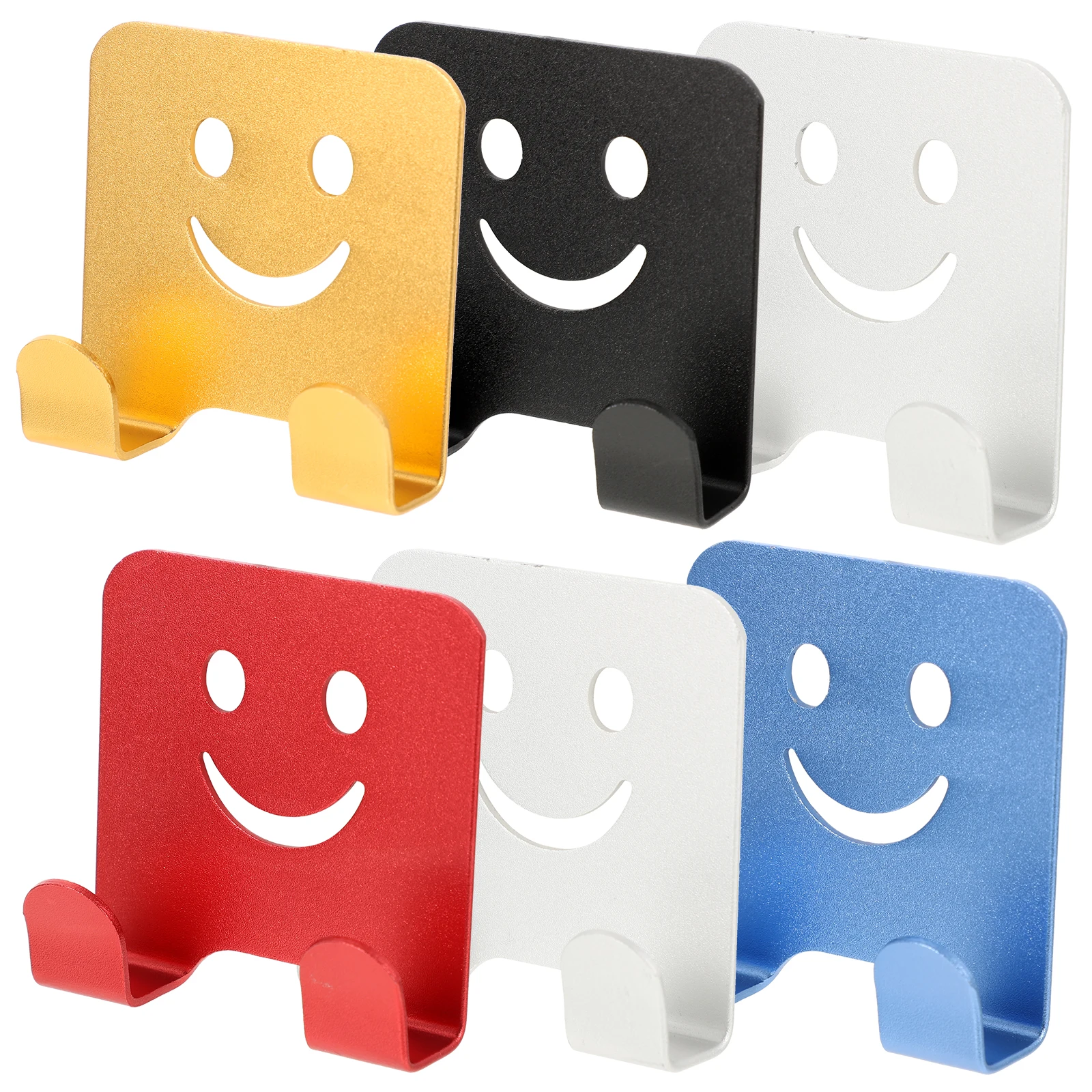 

6 pcs Aluminum Hooks Long Term corrosion Resistant Non Rusting Suction Cup Install Wall Organize Keys Belts Towels