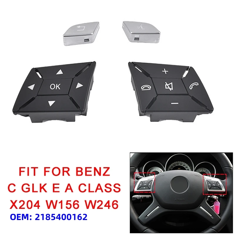 Car Multi-Function Steering Wheel Button Cover For Mercedes W204 W212 X204 W156 W246 W176 W218