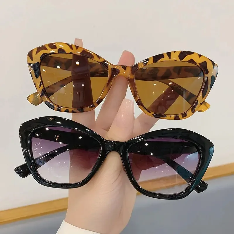 Multicolor Leopard Print Cateye Sunglasses Goggle Gafas Sol Mujer Cat Eye Sunglasses Summer Sunscreen Sun Glasses Retro Vintage