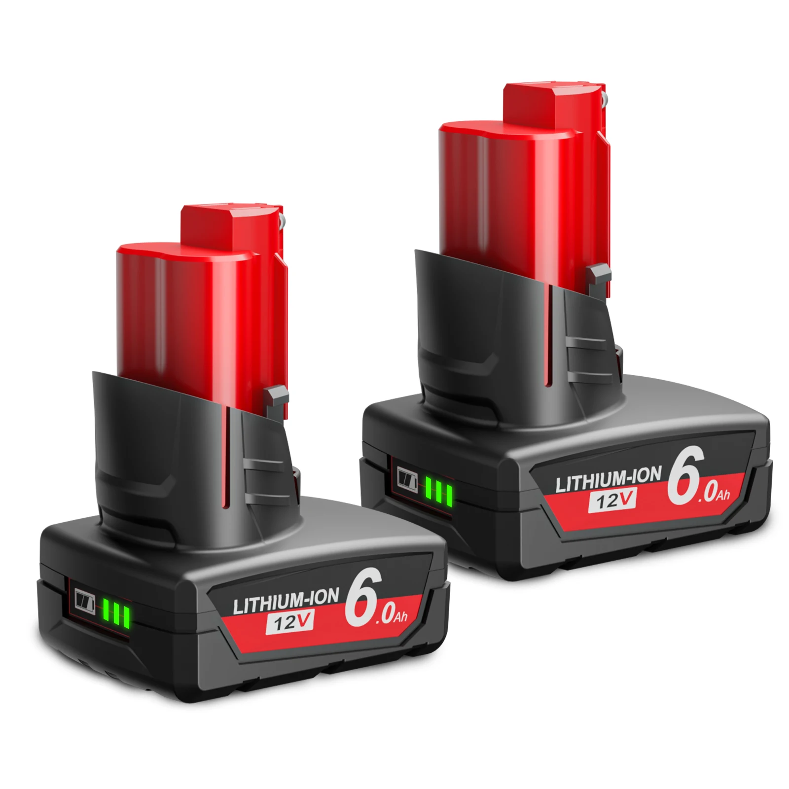 Voor Milwaukee M12 Batterij 12V 6.0Ah Oplaadbare Batterij met Licht Voor Milwaukee M12 Tool 48-11-2402 48-11-2411 48-11-2401