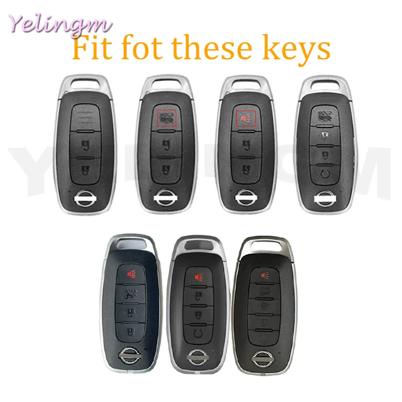 Transparent TPU Shell Fob Holder Bag for Nissan X-trail T33 Kicks Qashqai J12 Juke Teana Altima Ariya Remote Key Case Cover