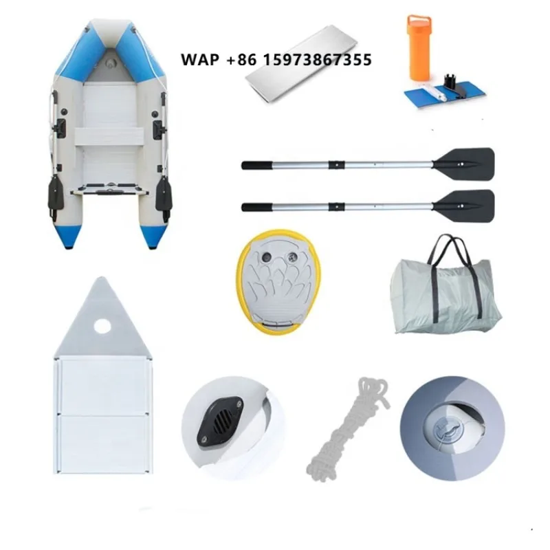 Adults Inflatable Kayak, 2 Person Water Touring Portable Boat Raft, Foldable Inflatable Kayak Rowing Boat