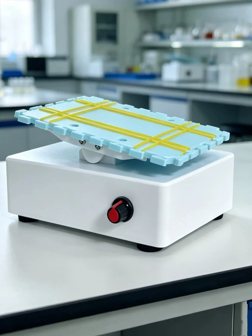Mini Lab Rocker Shaker – Adjustable Speed 0–130 RPM, Gentle Mixing for Microbial & Cell Culture, Compact Orbital Shaker