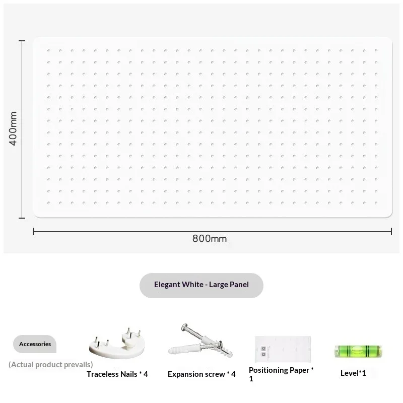 Organizer No Drill Storage Rack Hooks Shelves Entryway Desk Bathroom Kitchen Garage Space Saving Display Metal Pegboard Wall view 6