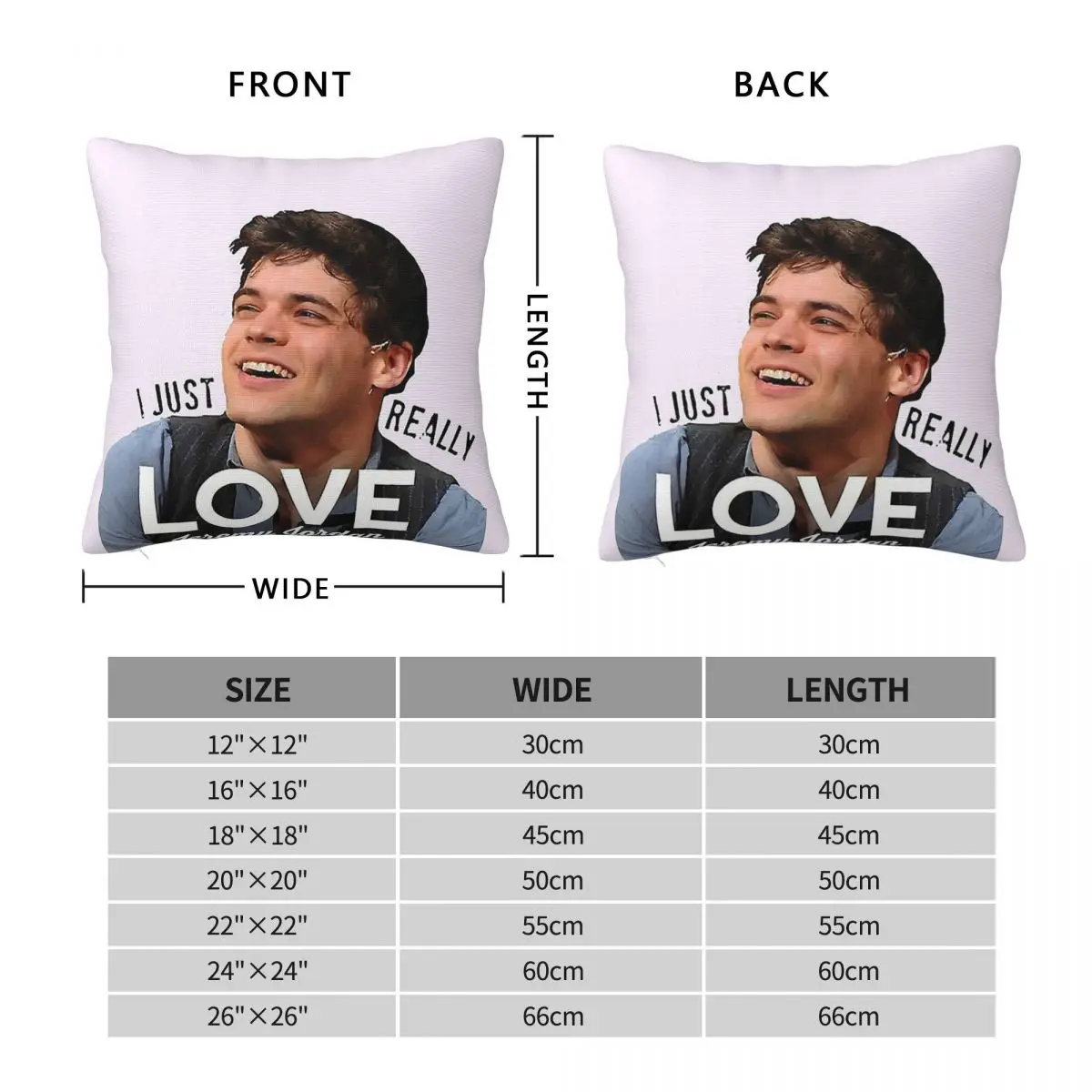 Jeremy Jordan Actor Pillowcase Polyester Linen Velvet Creative Zip Decorative Home Cushion Cover 18