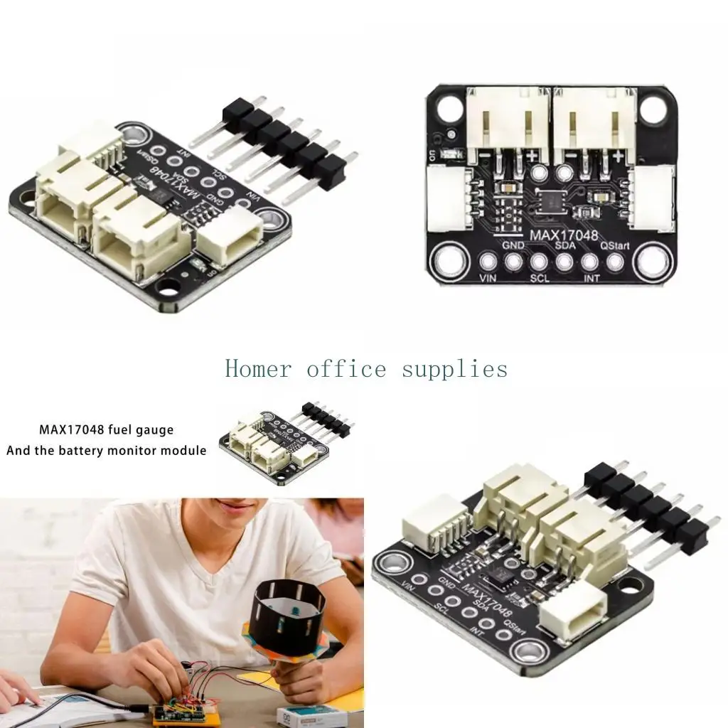 K43B MAX17048 Gas Gauge Battery Monitoring Module Real Time Temperature Monitoring For Drones Robotics Application