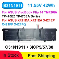 B31N1911 Batteria Per Asus VivoBook Flip 14 TM420IA TP470EA TP470EZ M413DA X421DA X421EA Del Computer Portatile C31N1911 Batterie 42Wh 11.55V