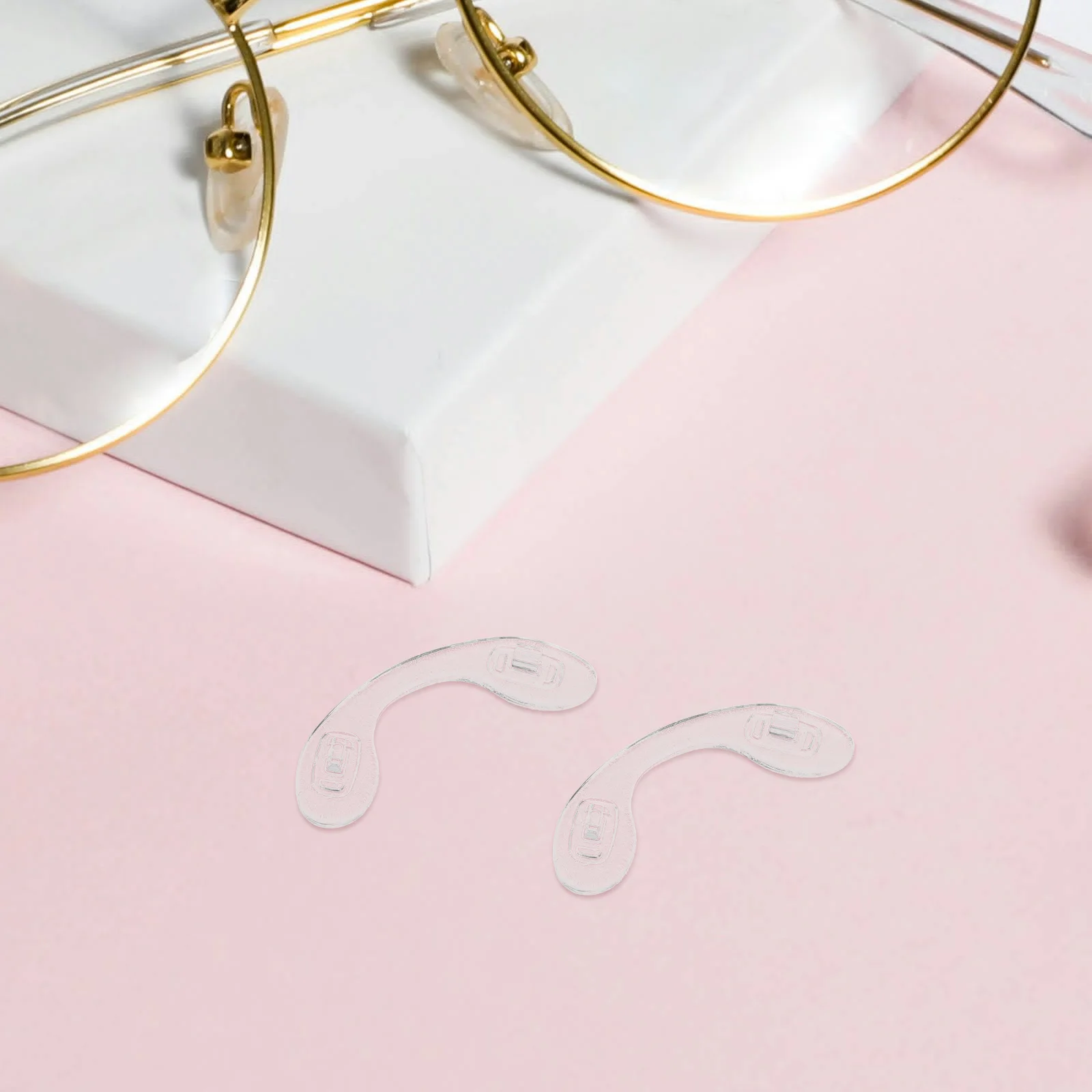 แผ่นรองจมูกซิลิโคนรูปตัวยู 6 ชิ้น แบบใส รองรับสะโพกแว่นตา ป้องกันการลื่น ยึดติดแน่น สำหรับแว่นสายตา แว่นกันแดด แบบยาว