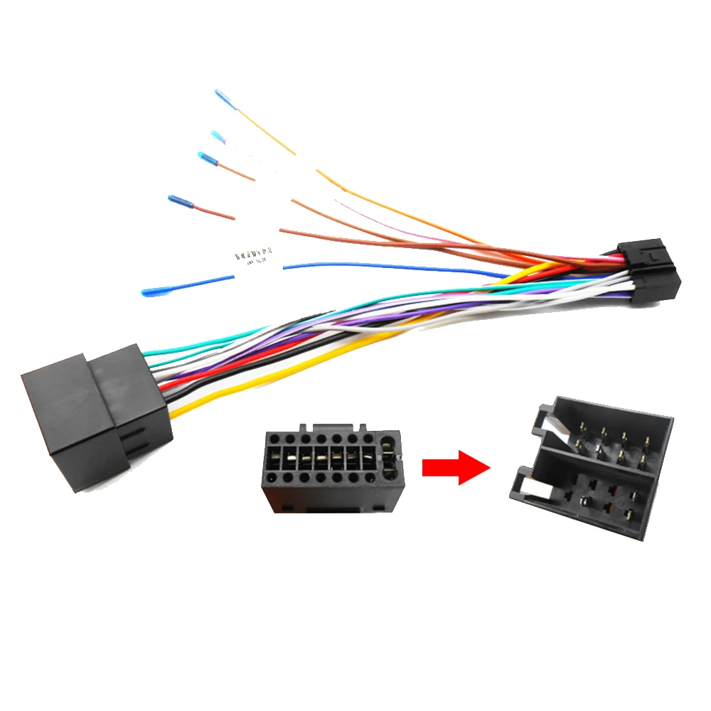 16-poliges ISO-Stromkabel für alle dünnen Kopfeinheiten, um Plug & Play mit Auto-Stromkabel zu erfüllen, passend für alle Verkäufer, Auto-Navigations-GPS-Video – Detail 2